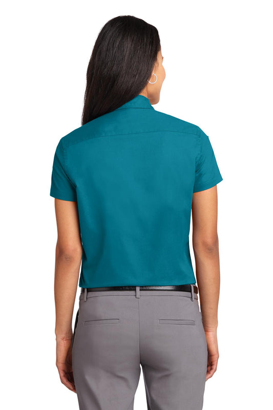 Port Authority Women's Short Sleeve Easy Care Shirt. L508 Teal Green