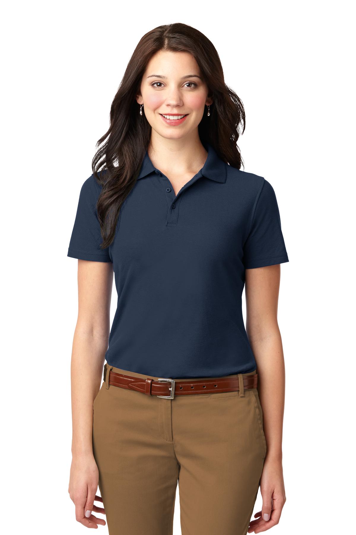 Port Authority Women's Stain-Resistant Polo L510 Navy