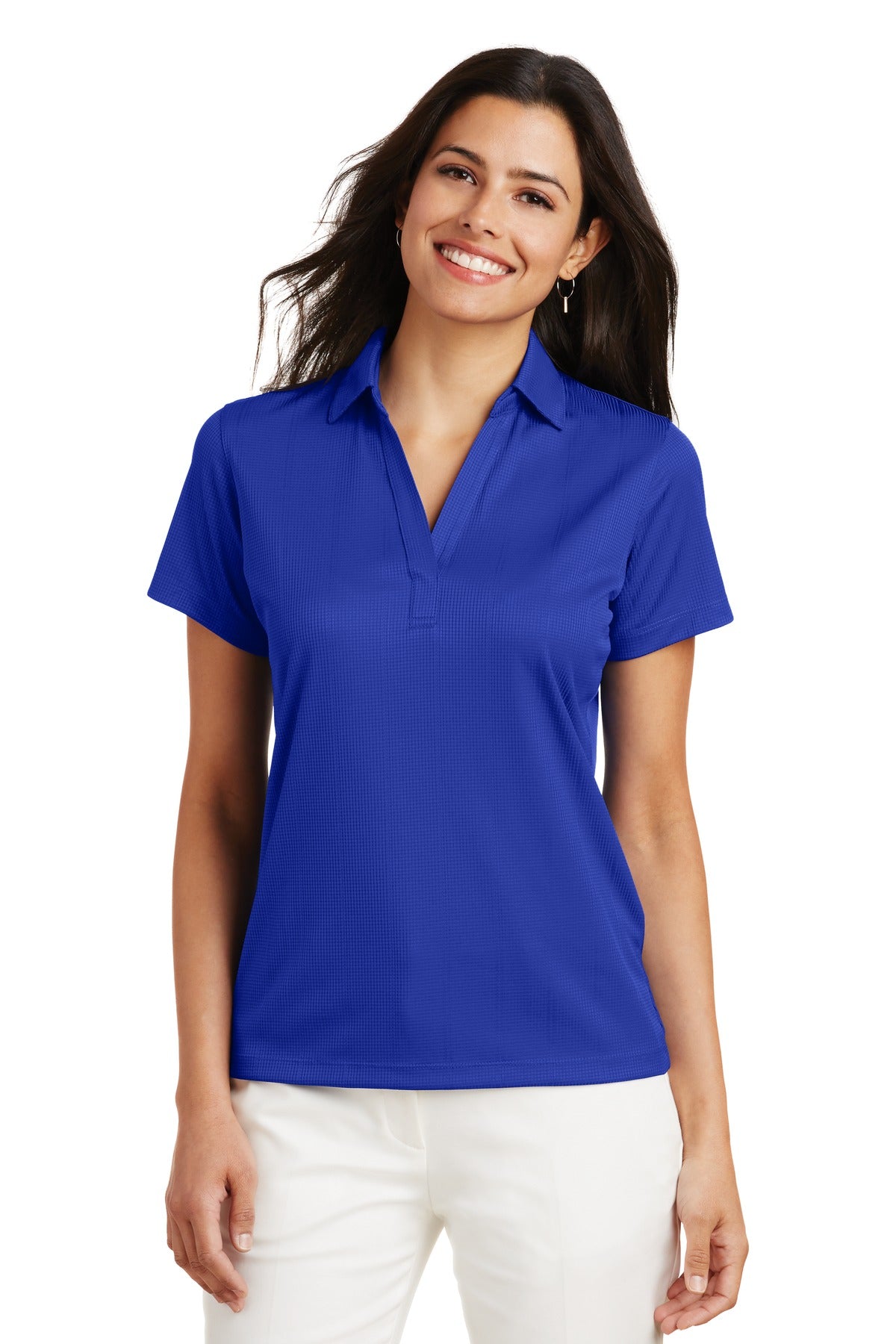 Port Authority Women's Performance Fine Jacquard Polo L528 Hyper Blue