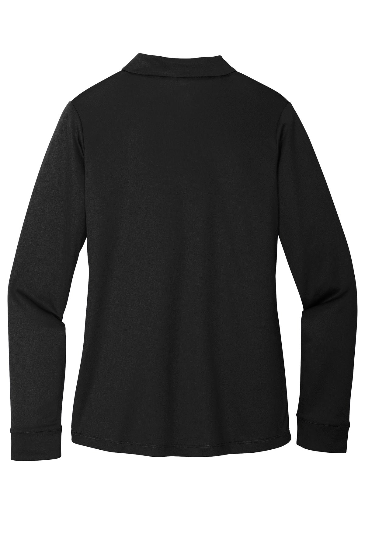 Port Authority Women's Silk Touch Performance Long Sleeve Polo. L540LS Black
