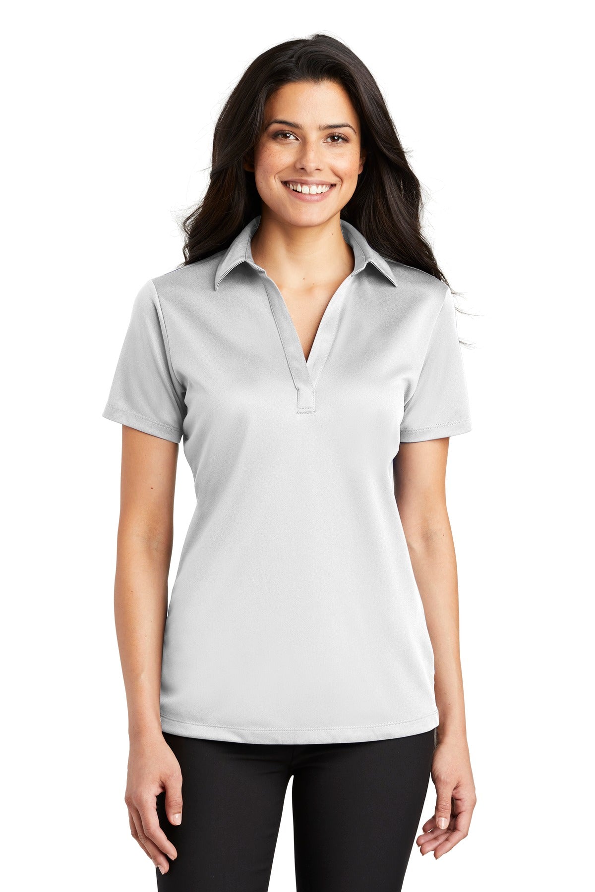 Port Authority Women's Silk Touch Performance Polo L540 White