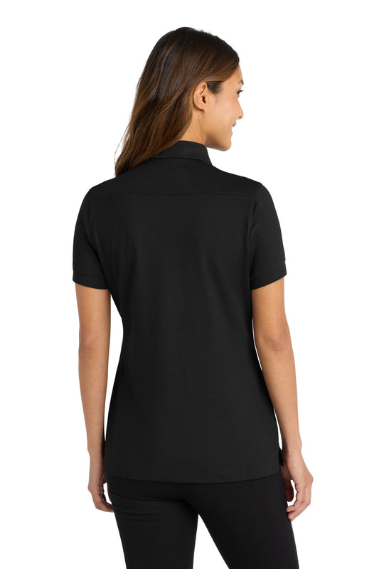 Port Authority Women's Stretch Pique Polo. L555 Black