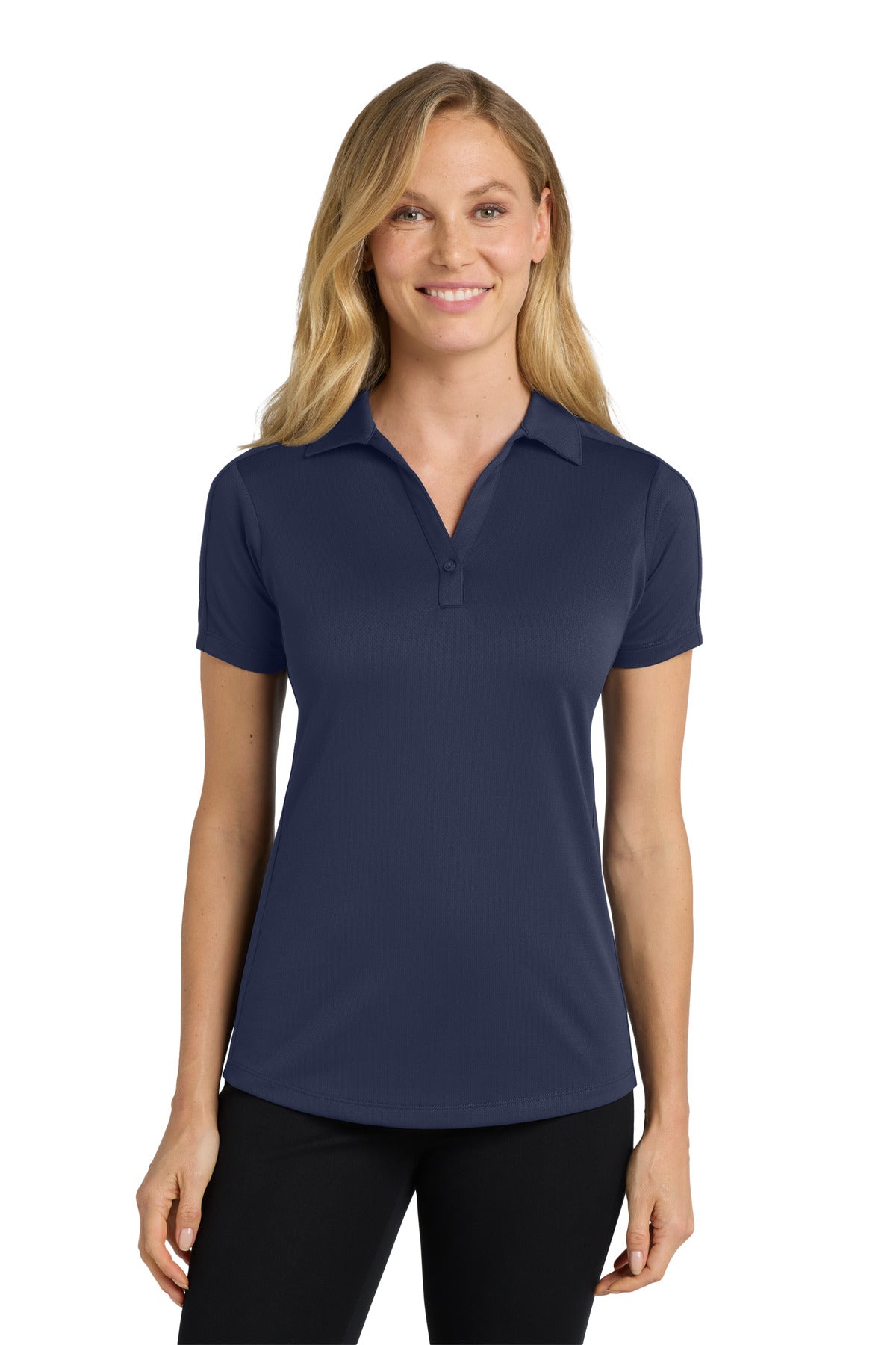 Port Authority Women's Diamond Jacquard Polo L569 True Navy