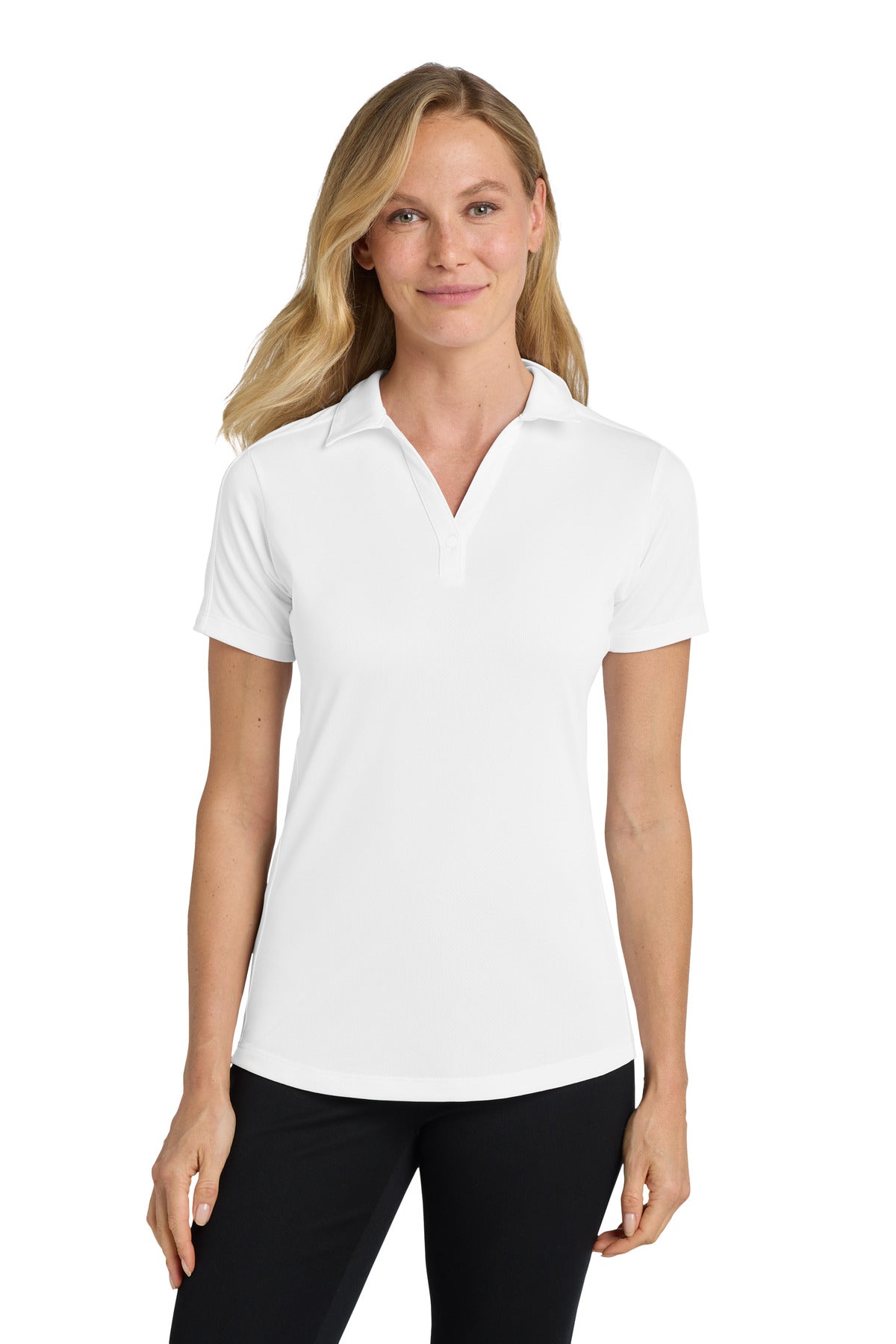 Port Authority Women's Diamond Jacquard Polo L569 White