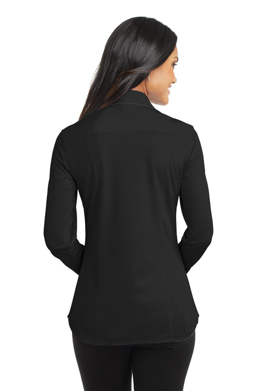 Port Authority Women's Dimension Knit Dress Shirt. L570 Black