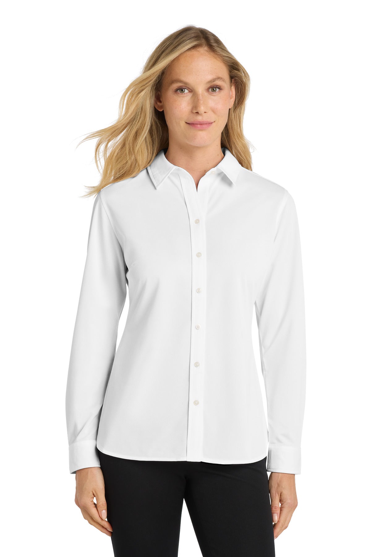 Port Authority Women's Dimension Knit Dress Shirt L570 White