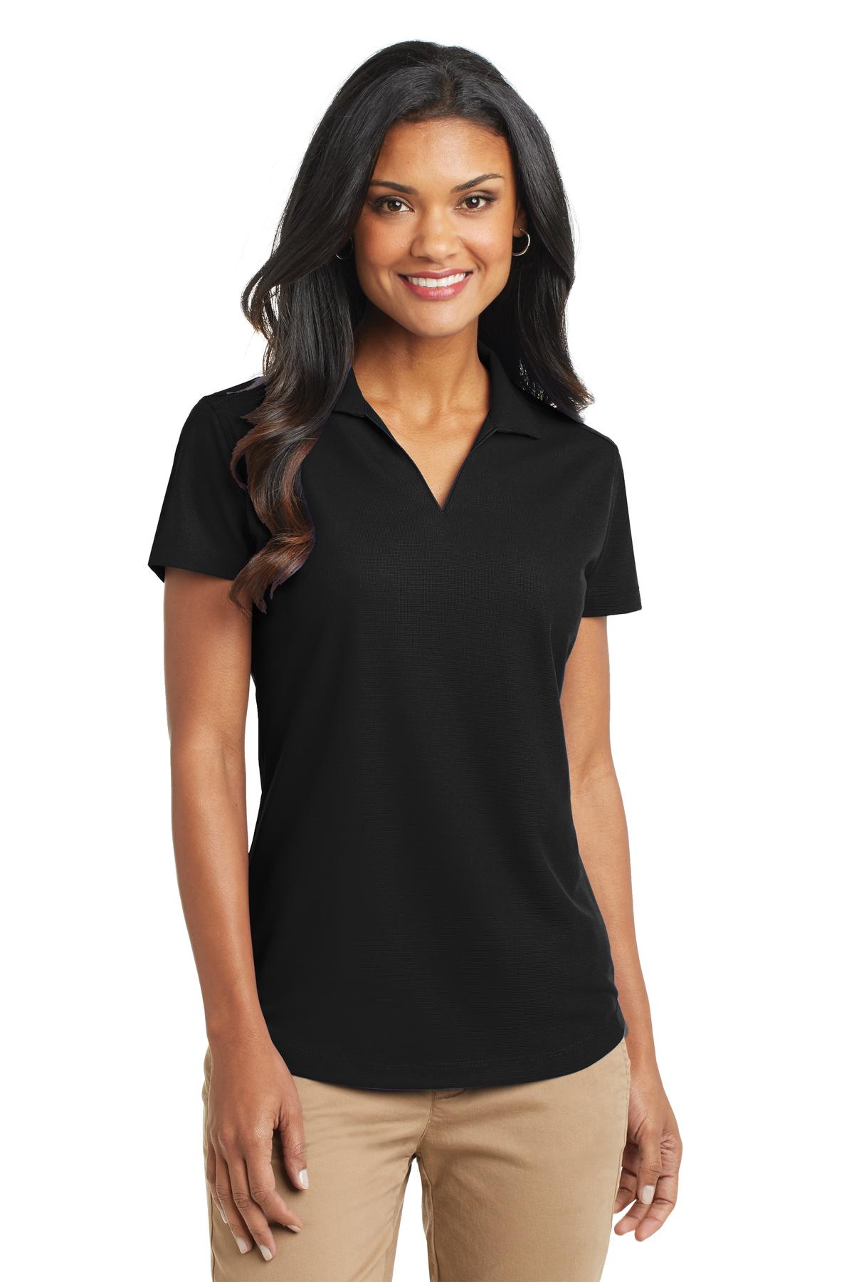 Port Authority Women's Dry Zone Grid Polo L572 Black
