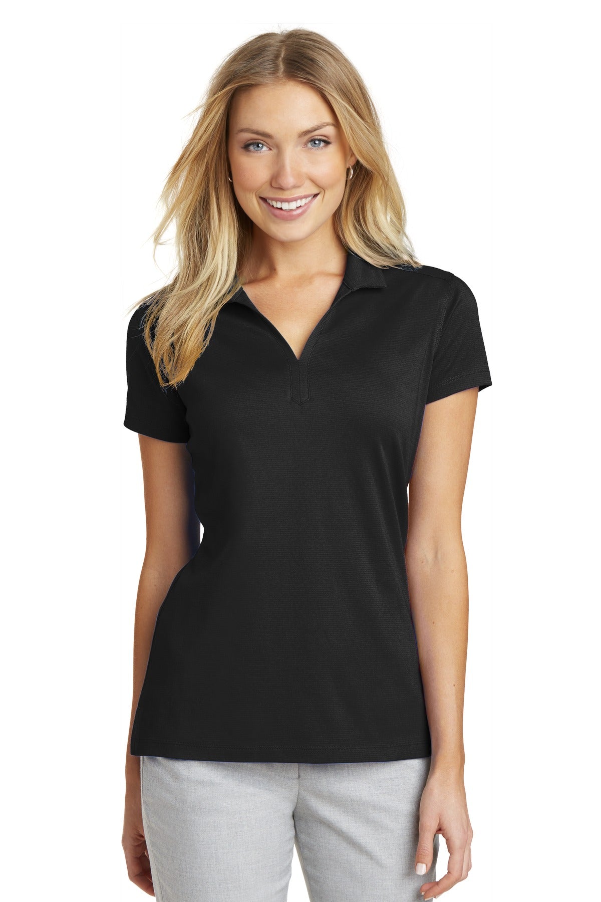 Port Authority Women's Rapid Dry Mesh Polo L573 Black