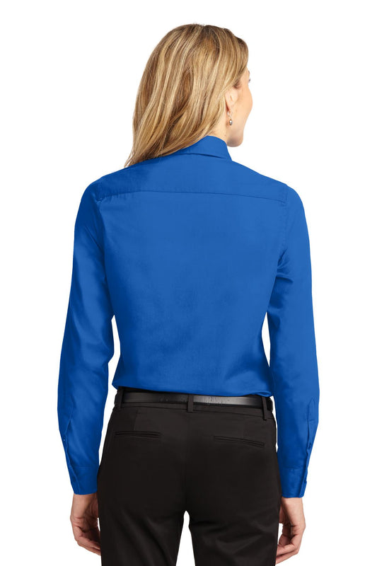 Port Authority Women's Long Sleeve Easy Care Shirt. L608 Strong Blue