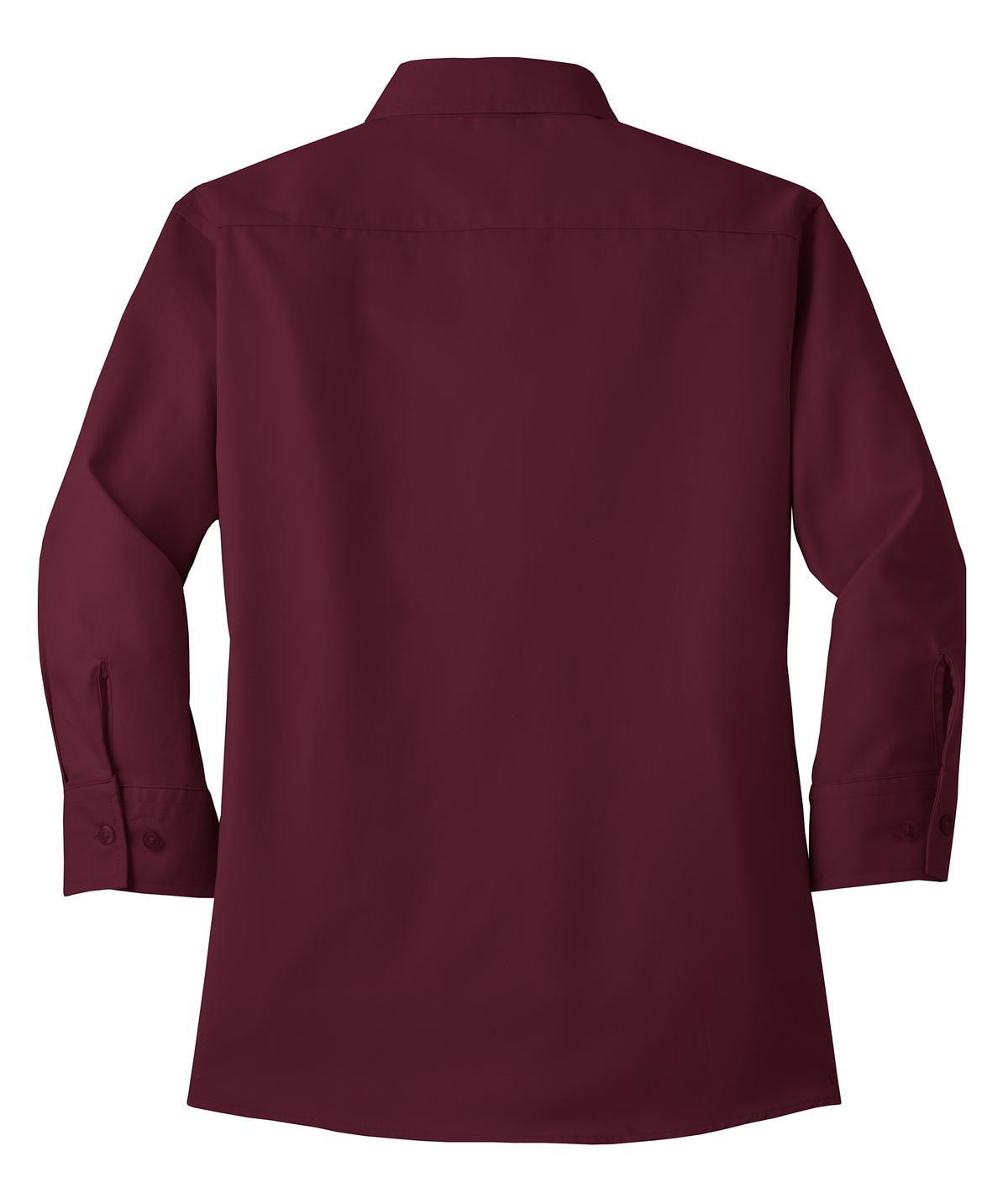 Port Authority Women's 3/4-Sleeve Easy Care Shirt. L612 Burgundy