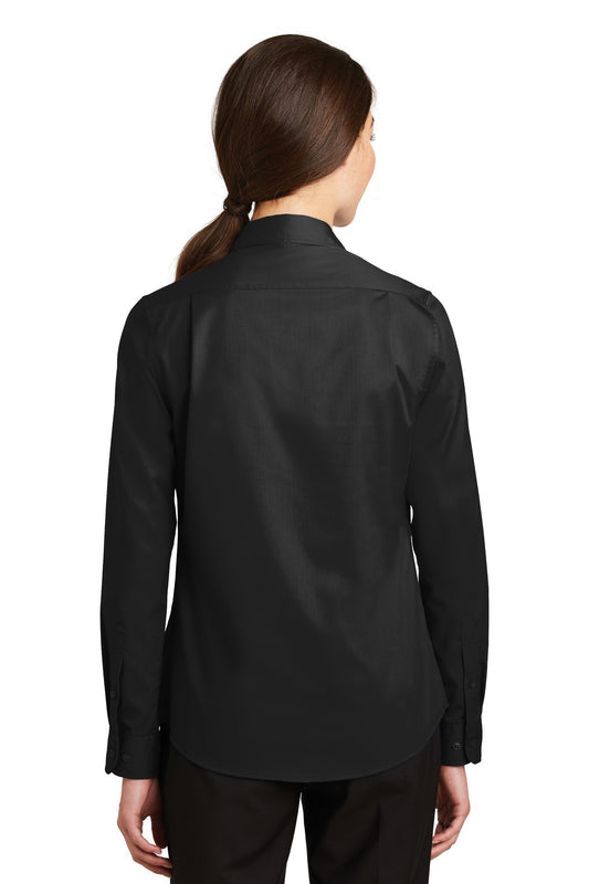 Port Authority Women's SuperPro Twill Shirt. L663 Black
