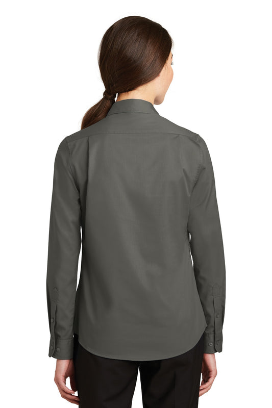 Port Authority Women's SuperPro Twill Shirt. L663 Sterling Grey