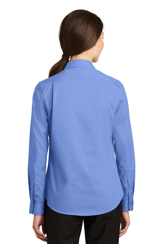 Port Authority Women's SuperPro Twill Shirt. L663 Ultramarine Blue