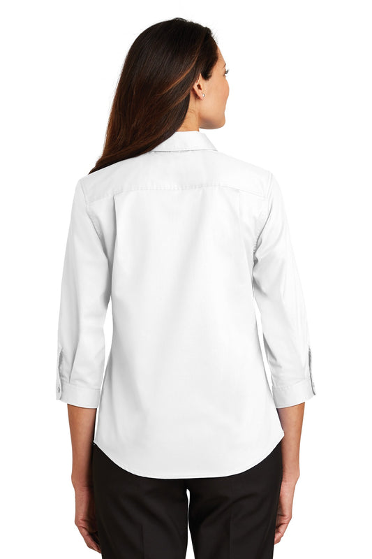 Port Authority Women's 3/4-Sleeve SuperPro Twill Shirt. L665 White