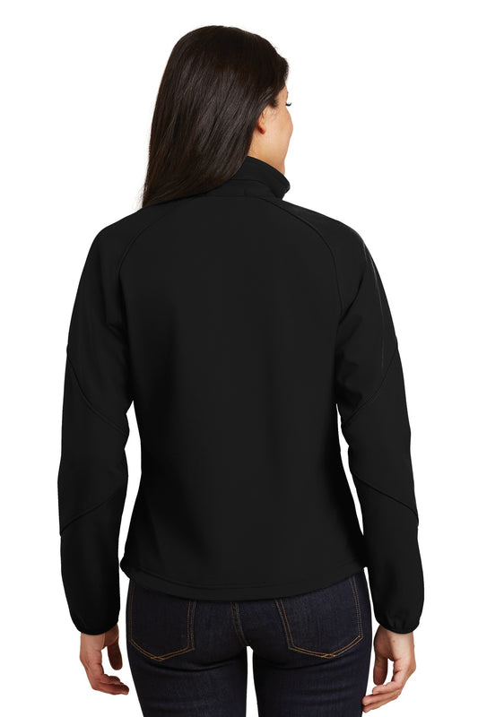 Port Authority Women's Textured Soft Shell Jacket. L705 Black