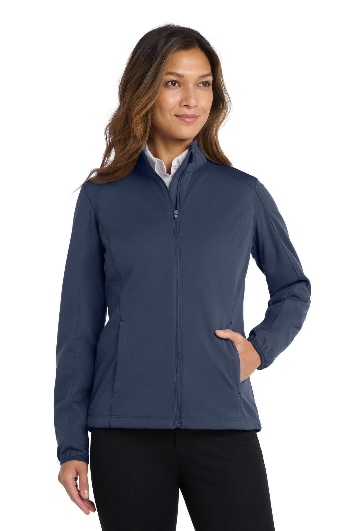 Port Authority Women's Active Soft Shell Jacket L717 Dress Blue Navy