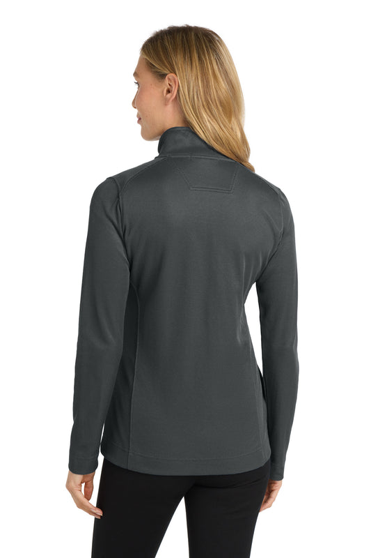Port Authority Women's Vertical Texture Full-Zip Jacket. L805 Iron Grey/ Black