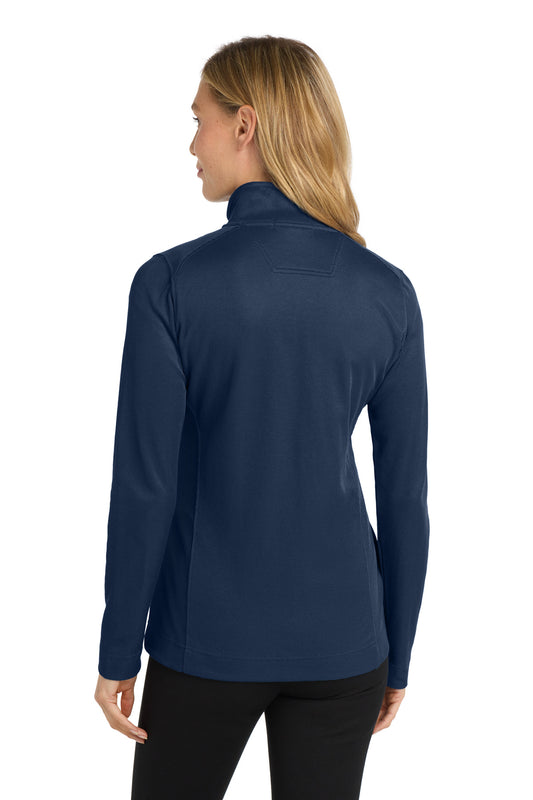 Port Authority Women's Vertical Texture Full-Zip Jacket. L805 True Navy/ Iron Grey