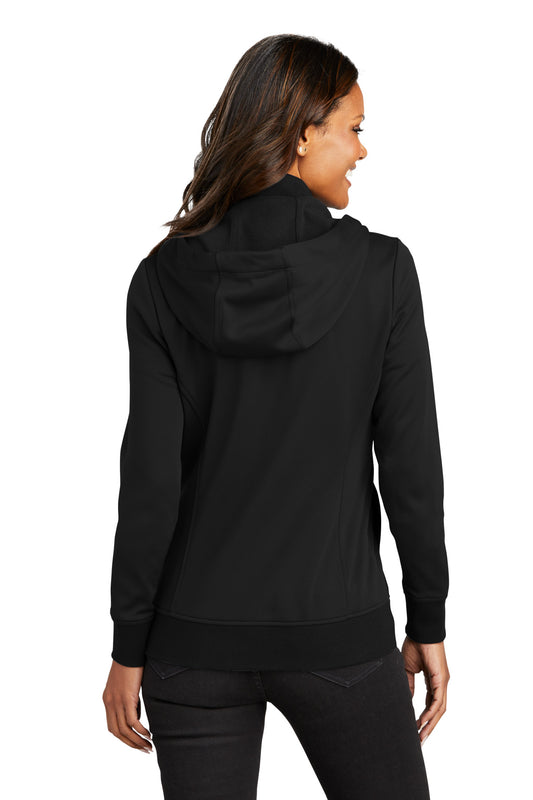 Port Authority Women's Smooth Fleece Hooded Jacket L814 Deep Black