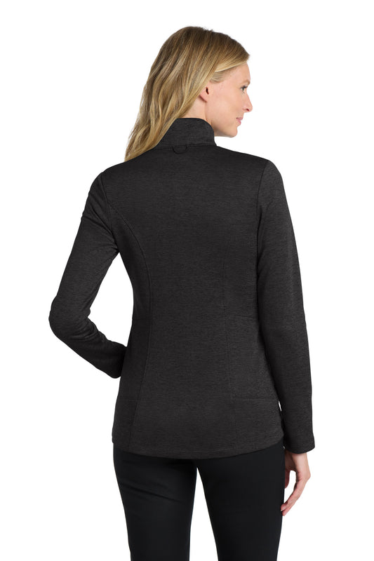 Port Authority Women's Collective Striated Fleece Jacket. L905 Deep Black Heather