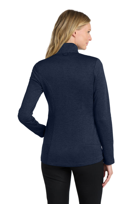 Port Authority Women's Collective Striated Fleece Jacket. L905 River Blue Navy Heather