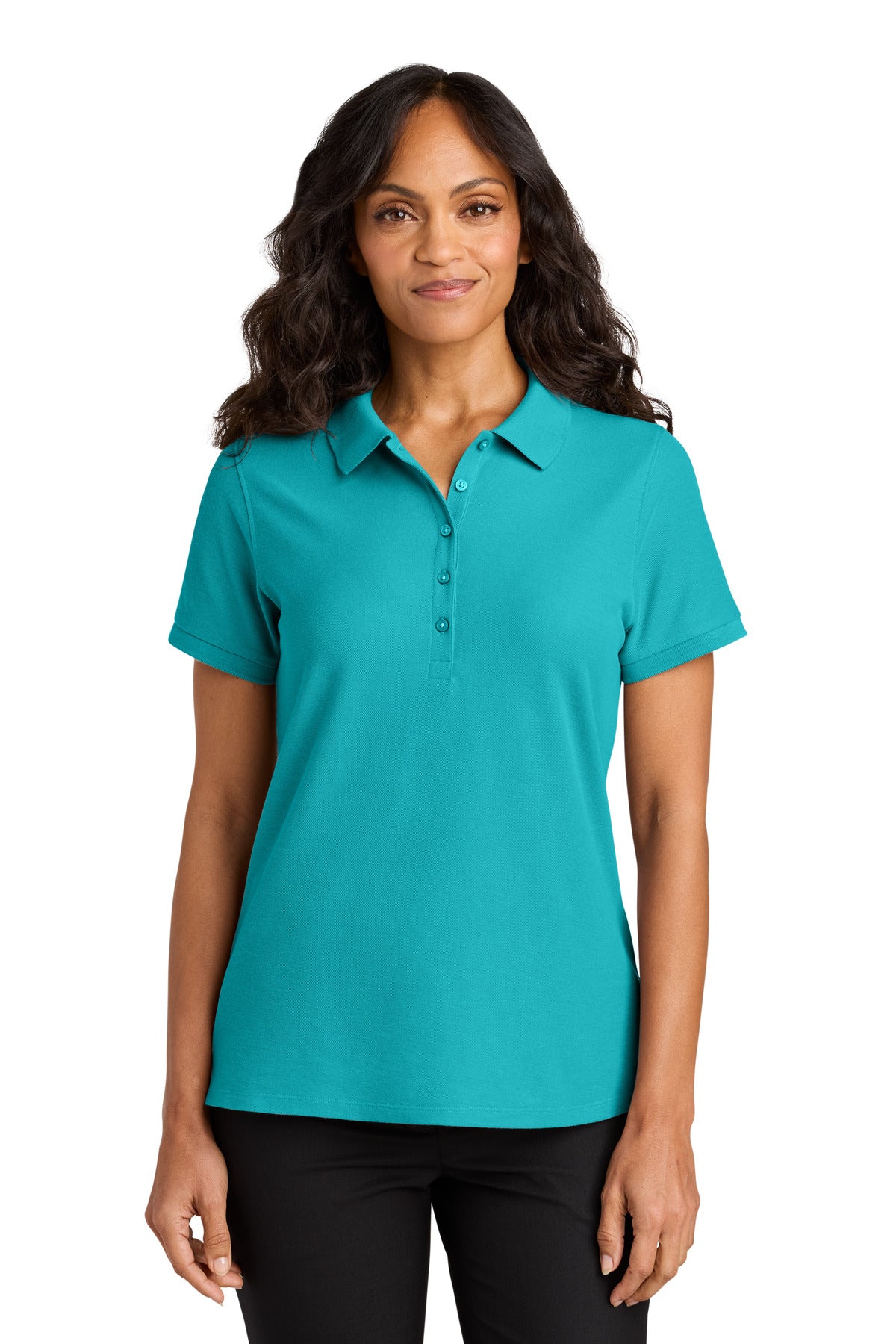 Port Authority Women's Wearever Signature Pique Polo LK200 Aquamarine