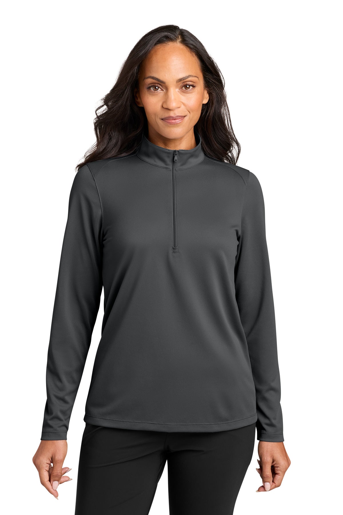 Port Authority Women's Wearever Performance Pique 1/4-Zip LK241 Storm Grey