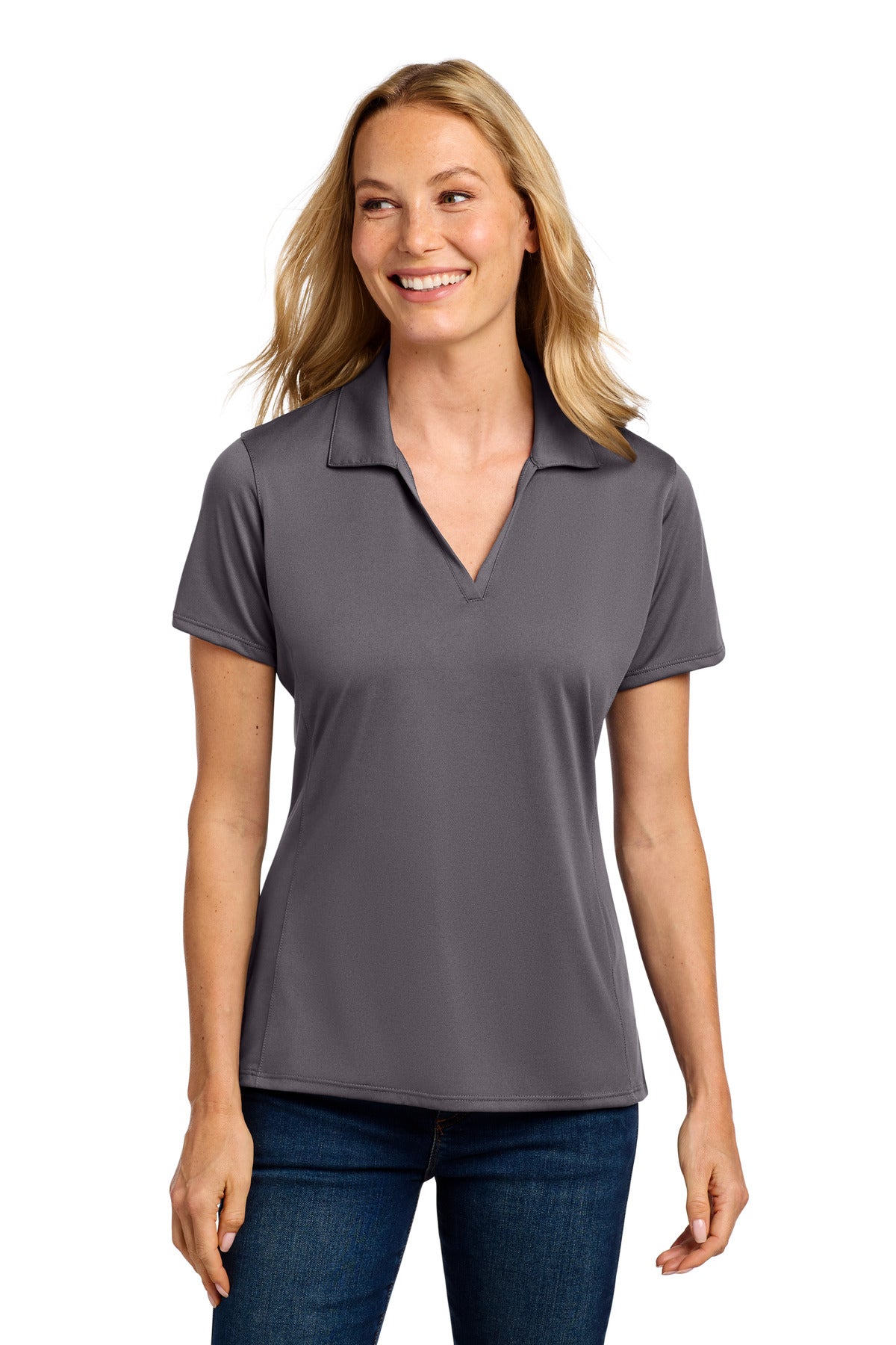 Port Authority Women's Performance Staff Polo LK398 Graphite