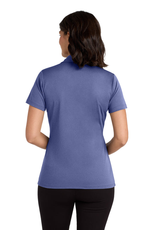 Port Authority Women's Heathered Silk Touch Performance Polo. LK542 Royal Heather