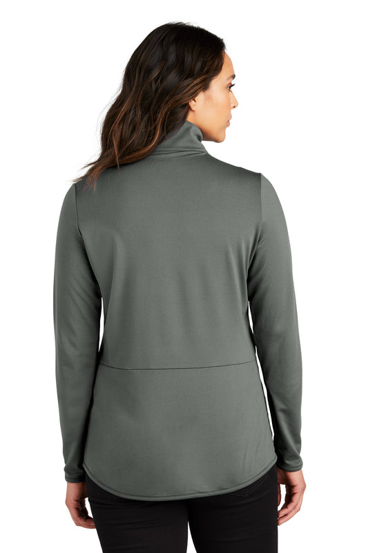 Port Authority Women's Accord Stretch Fleece Full-Zip LK595 Pewter