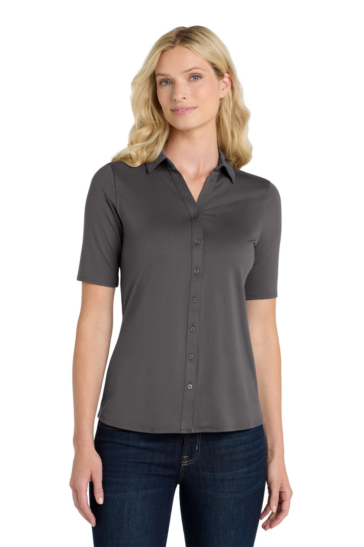 Port Authority Women's City Stretch Top LK682 Graphite