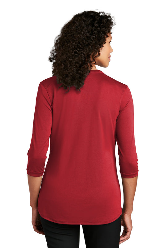 Port Authority Women's UV Choice Pique Henley LK750 Rich Red