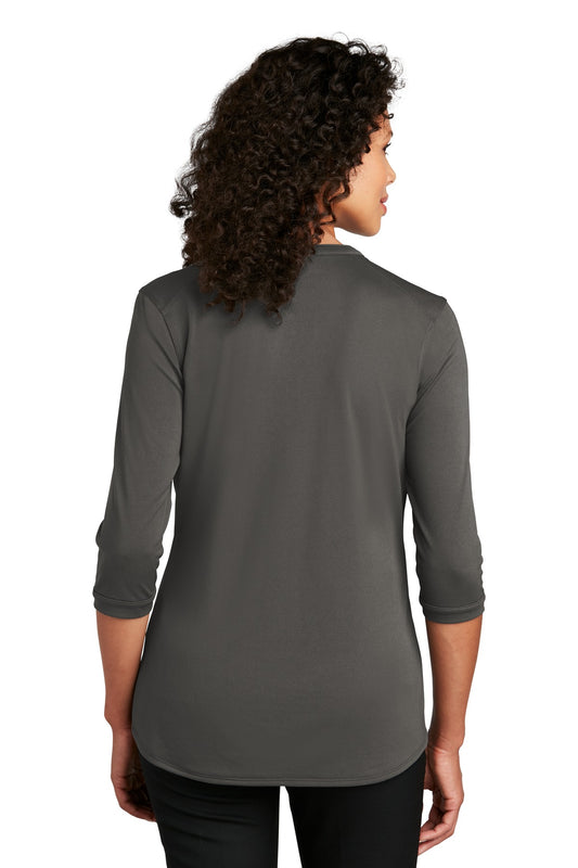Port Authority Women's UV Choice Pique Henley LK750 Sterling Grey