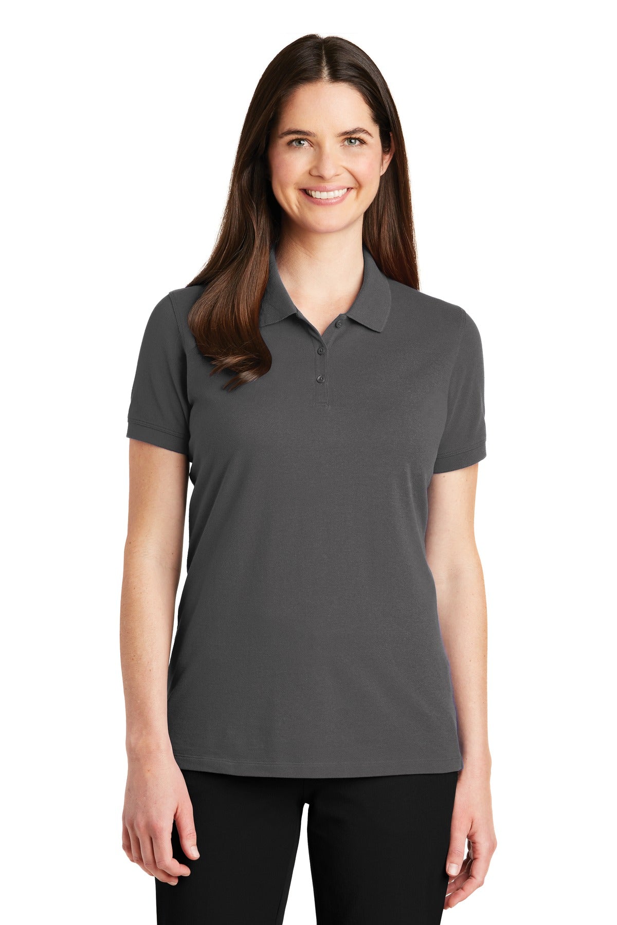 Port Authority Women's EZCotton Polo LK8000 Sterling Grey