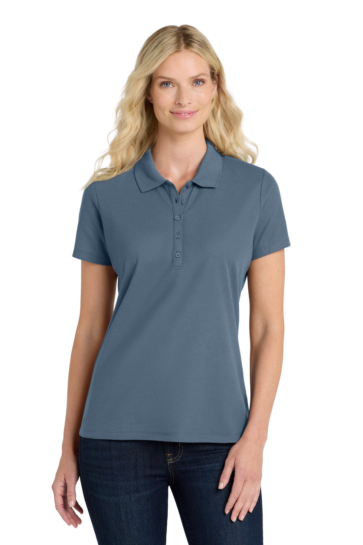Port Authority Women's SuperPro React Polo LK810 Regatta Blue