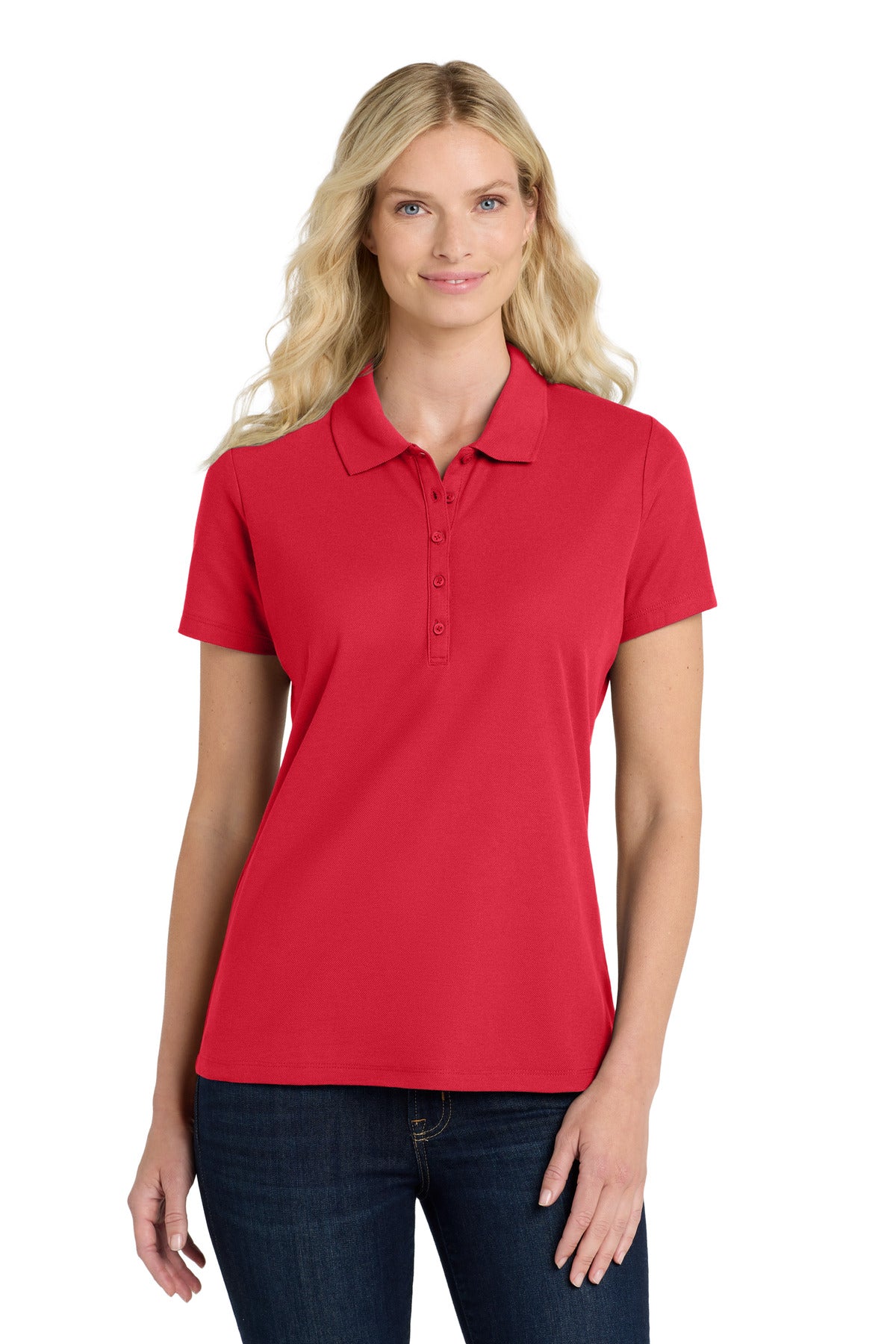Port Authority Women's SuperPro React Polo LK810 Rich Red