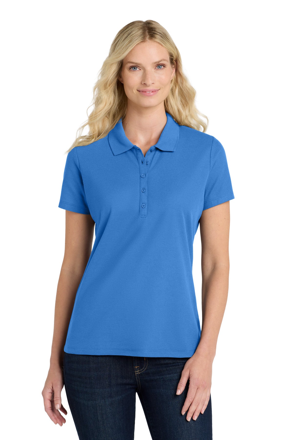 Port Authority Women's SuperPro React Polo LK810 Strong Blue