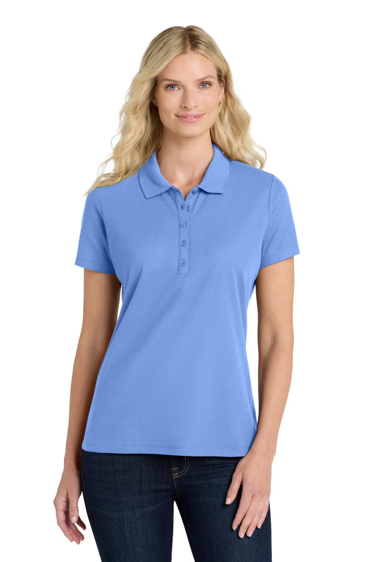 Port Authority Women's SuperPro React Polo LK810 Ultramarine Blue