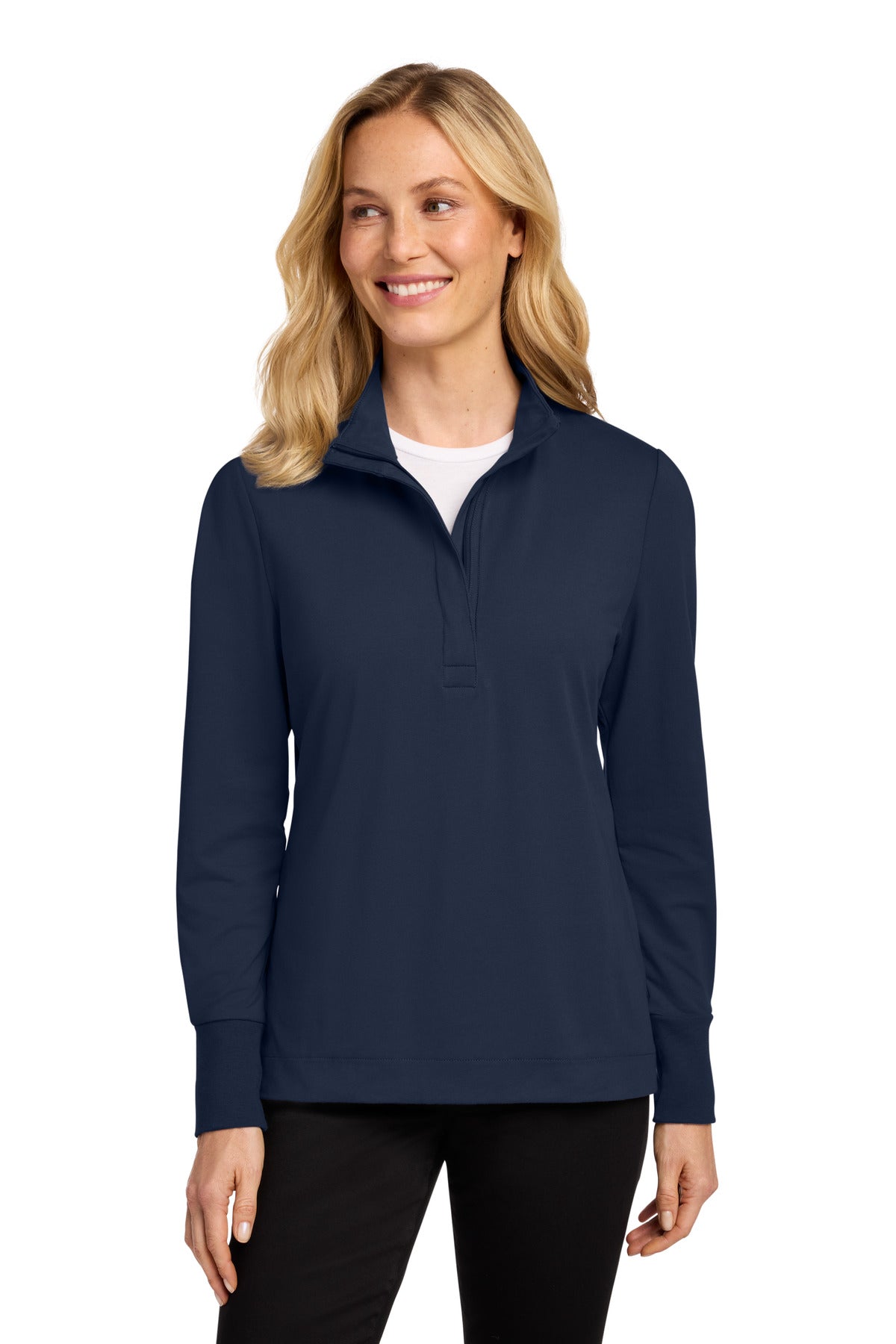 Port Authority Women's Fairway Stretch 1/4-Zip LK829 River Blue Navy