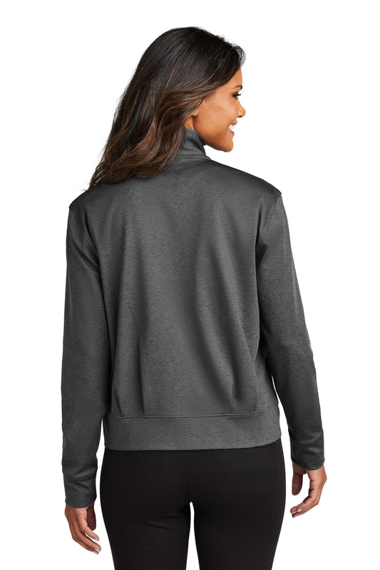 Port Authority Women's C-FREE Double Knit Full-Zip LK881 Grey Steel Heather