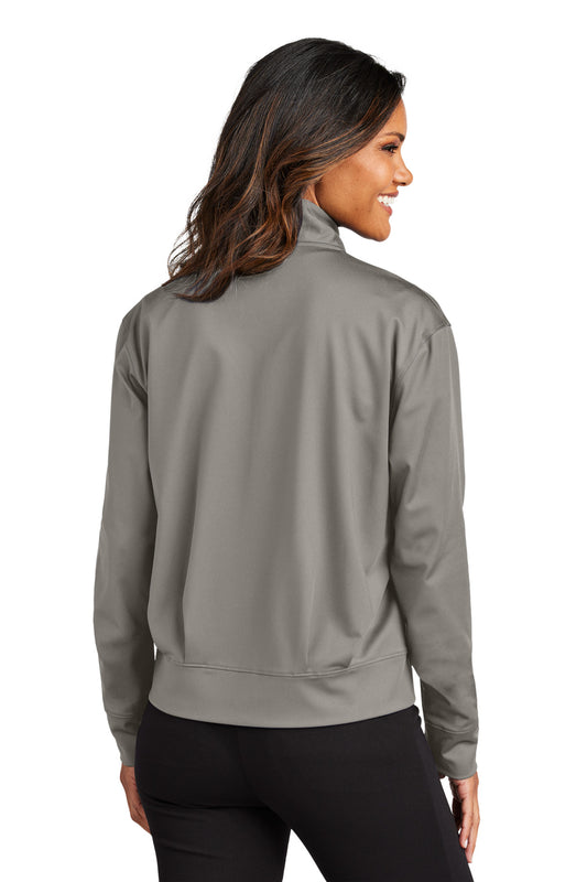 Port Authority Women's C-FREE Double Knit Full-Zip LK881 Smoke Grey