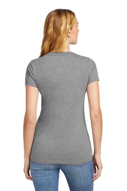 New Era Women's Heritage Blend V-Neck Tee. LNEA101 Shadow Grey Heather