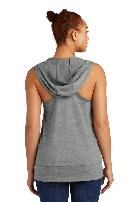 New Era Women's Heritage Blend Hoodie Tank. LNEA106 Shadow Grey Heather