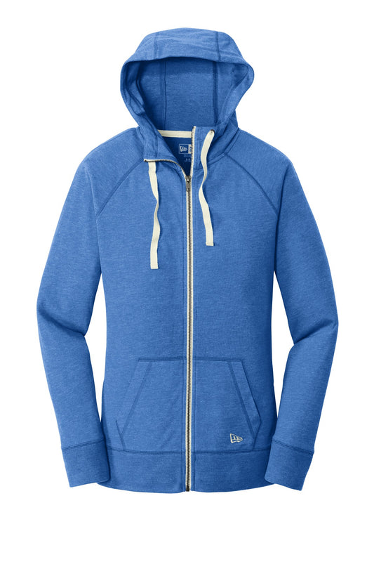 New Era Women's Sueded Cotton Blend Full-Zip Hoodie. LNEA122 Royal Heather
