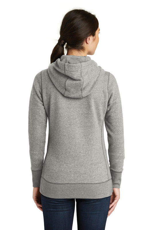 New Era Women's French Terry Full-Zip Hoodie. LNEA502 Light Graphite Twist