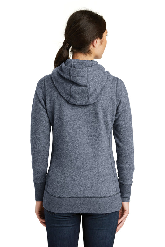 New Era Women's French Terry Full-Zip Hoodie. LNEA502 True Navy Twist