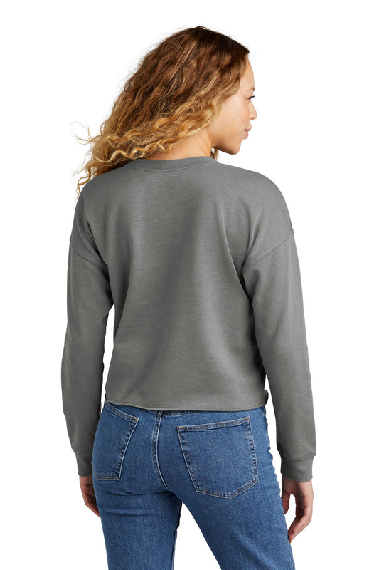 New Era Women's Tri-Blend Fleece Crop Crew LNEA514 Shadow Grey Heather
