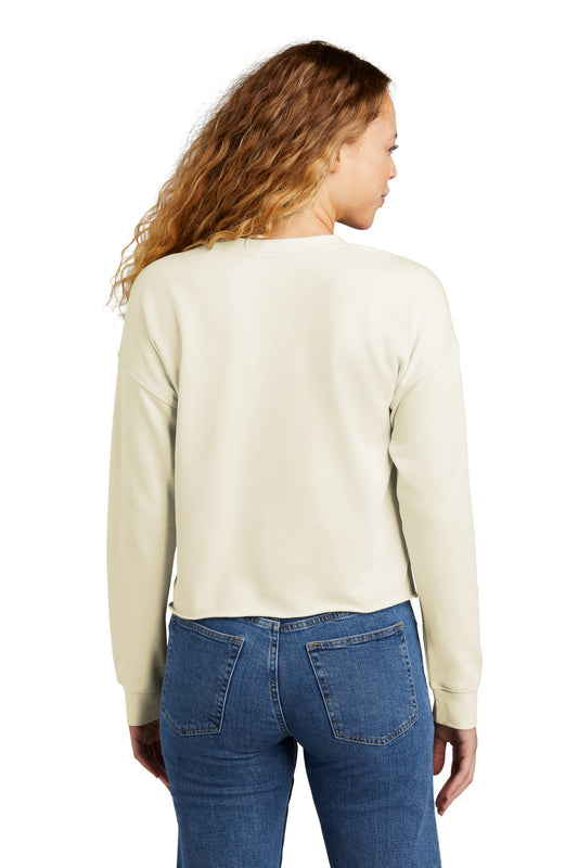 New Era Women's Tri-Blend Fleece Crop Crew LNEA514 Soft Beige