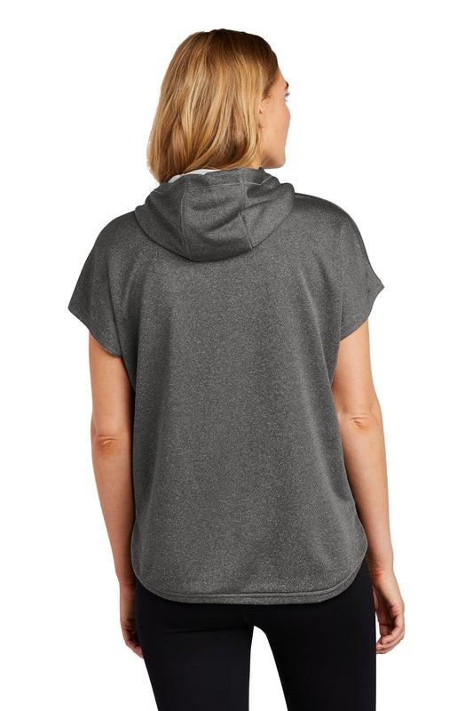 New Era Women's Performance Terry Short Sleeve Hoodie LNEA533 Graphite Heather