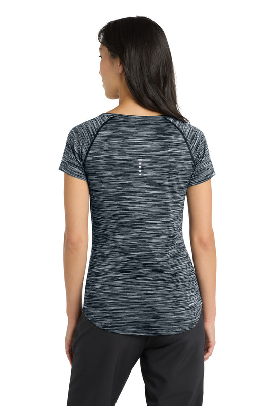 OGIO Women's Verge Scoop Neck LOE326 Blacktop Space Dye